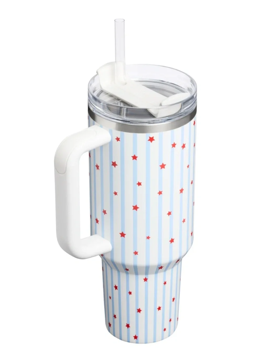 Stanley 40 oz Stainless Steel H2.0 FlowState Quencher Tumbler Blue Starry Strip